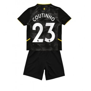 Aston Villa Philippe Coutinho #23 kläder Barn 2022-23 Tredje Tröja Kortärmad (+ korta byxor)